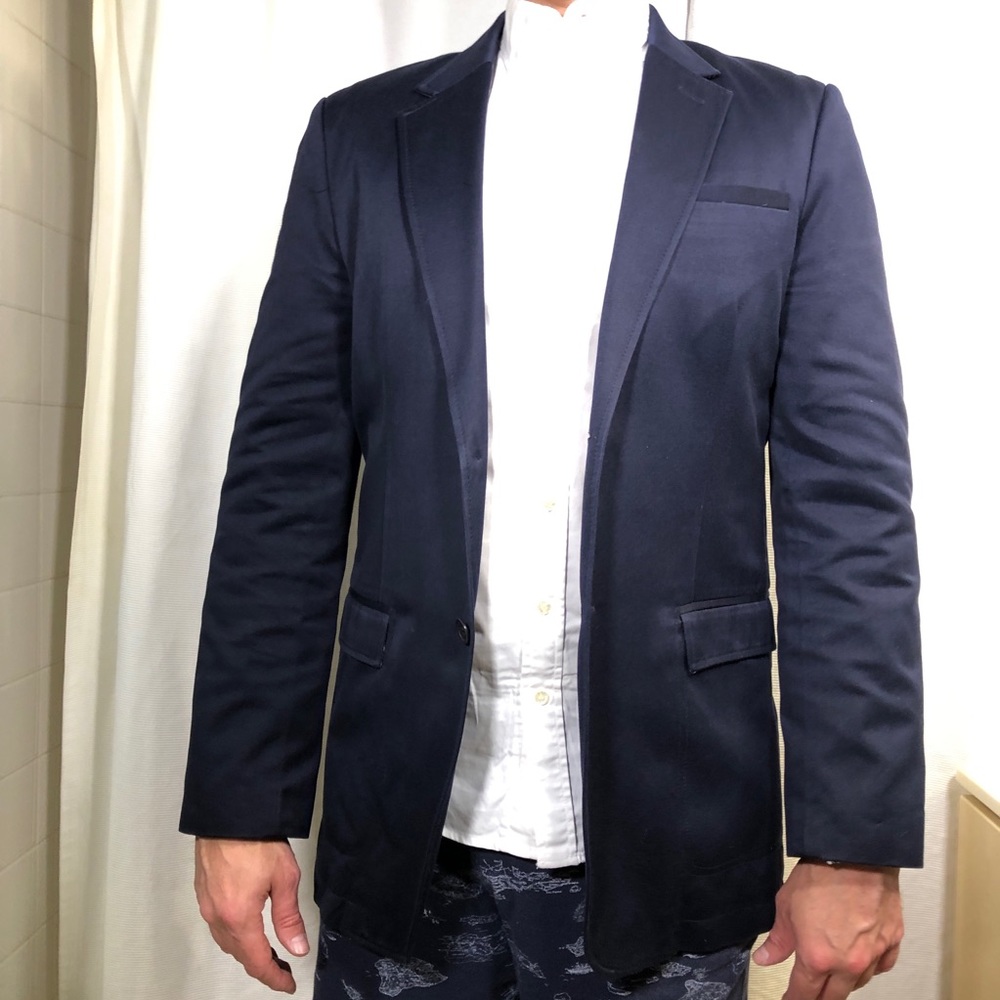 Shipley & Halmos Men’s Navy Blue Blazer Size 42R